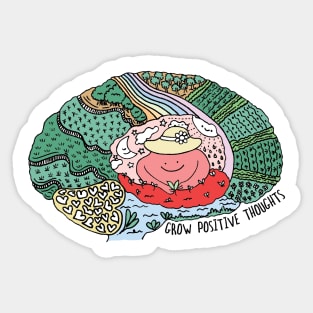 Grow Positive Thoughts Brain Hippocampus Sticker